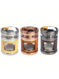 1Pc 2.5" 4 Layer Metal Tobacco Grinder, American Eagle Spice Herb Herbal Grinders With Large Capacity Holder For Kitchen