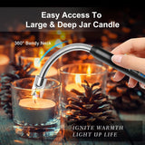 3PCS 360° Flexible Neck Plasma Lighter Windproof Flameless USB Rechargeable Lighter Long Electric Electronic Lighter for Candle Gas Stove Ignition Firework