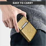Classic Retro Full Pack Cigarette Case With USB Coil Lighter Suitable For 100's 100mm King Size Cigarettes Moisture-Proof Pressure Resistant Cigarette Storage Box Men's Women's Cigarette Accessories Christmas Gift Commemorative Day Gift Father's Day Gift