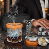 15-in-1 Cocktail Smoker Kit, Comes with 4 Flavors Wood Chips, Old Fashioned Beverage Whiskey Smoker Kit, 4pcs Stainless Steel Ice tube, Smell-proof Bag, Silicone Clip, Suitable & Best Gifts Ideas for Cocktail Enthusiasts, Men, Dad, Husband, Boss