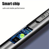2pcs/set USB Rechargeable Lighter Windproof Flameless Electric Lighters for Candle BBQ Camping Birthday Fireworks, Portable Kitchen Igniter