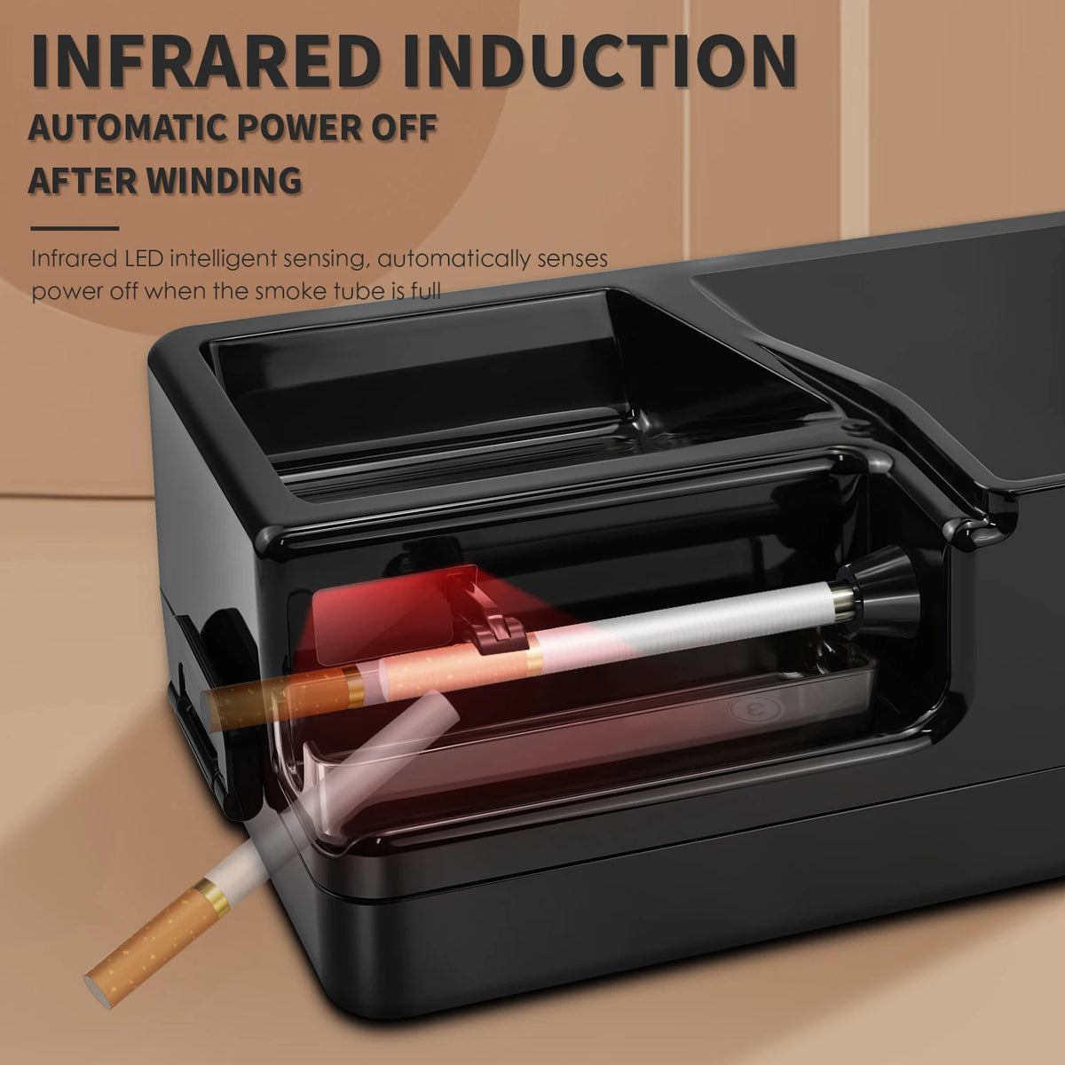 6.5/8mm Automatic Cigarette Rolling Machine Intelligent Infrared Ciga ...