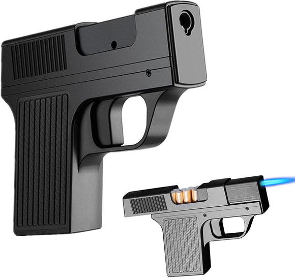 Lafagiet 2023 Gun Shape Cigarette Case with Torch Lighter