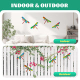 4Pcs Dragonfly Wall Decoration Outdoor Garden Fence Art Living Room Bedroom Hanging Decoration Home Crafts Gifts Wall Decoration Iron Pendant Decoration