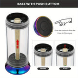 5-In-1 Rainbow Alluminum Metal Manual Spice Grinder With A Foldable Hand Crank, With Cone Londer, Multifunctional Joint Rolling Machine, Cleaning Brush, Easy To Push Button