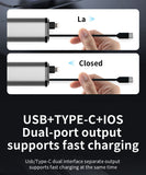 Retractable Car Charger, No Entanglement Required Fast Charging Dual USB Ports Compact Car Phone Charger With LED Light For Travel, Universal Compatible All Phones