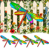 4Pcs Dragonfly Wall Decoration Outdoor Garden Fence Art Living Room Bedroom Hanging Decoration Home Crafts Gifts Wall Decoration Iron Pendant Decoration