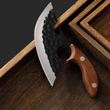 2PCS Multifunctional Small Machete Set With Leather Knife Cover, Ergonomic Handle, Meat Cleaver, Boning Knife, Camping Knife, For Camping, Hiking, Barbecue, Outdoor Activities, Gifts Ideas For Men And Women