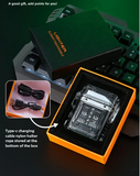 Rechargeable Dual Arc Plasma Lighter - Windproof, IP56 Water Resistant, COB Light, Futuristic Mech Design Gift Box for Men Women Birthday Father's Day