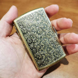 2-In-1 Vintage Metal Cigarette Case With USB Rechargeable Electric Electronic Plasma Lighter, Tobacco Box With Sturdy Double Sided Spring Clip Open Pocket Smell-Proof Cigarette Holder Birthday Christmas Gifts For Men Women Dad Him Her