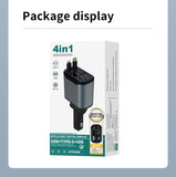 Retractable Car Charger, No Entanglement Required Fast Charging Dual USB Ports Compact Car Phone Charger With LED Light For Travel, Universal Compatible All Phones