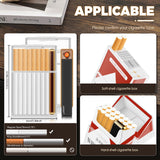2PCS/SET Cigarette Case With Electric Rechargeable Lighter For 84mm, Moisture Proof, Transparent Cigarette Holder Case, Fashion Smoking Set Gift For Men Women