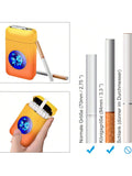 Lafagiet 19PCS Kapazität Zigarettenetui mit USB elektrisches Feuerzeug für 84mm normale Größe, LED-Bildschirm, Rose rot magnetische Art Zigarettenschachtel Lagerung Geschenke für und Frauen Cool Zigarettenhalter