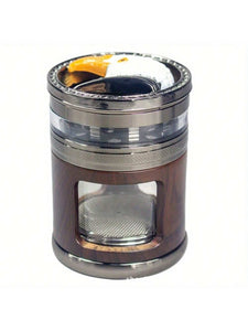 1Pc 2.5" 4 Layer Metal Tobacco Grinder, American Eagle Spice Herb Herbal Grinders With Large Capacity Holder For Kitchen