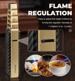 1PC Household Powerful Flame Cooking Lighter Refillable Butane Lighter, Safety Gas Lighter Adjustable Flame Cooling Lighter Suitable For Candles, Camping, BBQ, Kitchen, Men's Gifts, Father's Day Gifts (Gas Free)