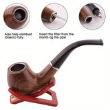 15pcs/ set Resin Tobacco Pipe Set, Good Quality Smoking Pipe with Pipe Tools Durable Cigarettes Cigar Pipes - Useful Crafts