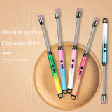 3PCS 360° Rotation Flexible Neck Plasma Lighter Windproof Flameless USB Rechargeable Lighter With LED Power Display Long Electric Electronic Lighter For Candle Gas Stove Ignition Firework