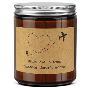 Lafagiet  (7 oz) Lavender Scented Candles - When love is true, distance doesn't matter