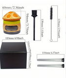Cute Mushroom Zinc Alloy Metal Spice Grinder, 4 Layers Tobacco Grinder, Portable Stylish Wood Like Spice Grinder, Come With Cleaning Brush, Cone Holder Tubes, 5-In-1 Gift For Women Men