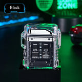 Rechargeable Dual Arc Plasma Lighter - Windproof, IP56 Water Resistant, COB Light, Futuristic Mech Design Gift Box for Men Women Birthday Father's Day