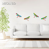 4Pcs Dragonfly Wall Decoration Outdoor Garden Fence Art Living Room Bedroom Hanging Decoration Home Crafts Gifts Wall Decoration Iron Pendant Decoration