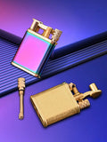 1PC Retro Style Kerosene Oil Trench Lighter, Antique Copper Permanent Match Striker, Refillable Kerosene Oil Lighter With Grinding Wheel Outdoor Fire Starter Flint Strikers Waterproof Matchstick Metal Lighter, Perfect For Outdoor Camping, Survival, Hiking