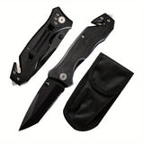 1 PC Portable Pocket Knife Multifunctional Outdoor Tactical Knife Suitable For Camping Hiking Kitchen Outdoor Survival Exploration Hunting Crisis Situations Fruit And BBQ Cutting Father's Day Gift For Men Dad