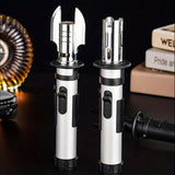 1pc Firesaber Lighter, Windproof Metal Torch Lighter With Safety Lock Adjustable Flame, Refillable Butane Gas Jet Lighter Good Helper For Candle Kitchen Outdoor Grill Camping BBQ Brulee Pudding Firework Fireplace