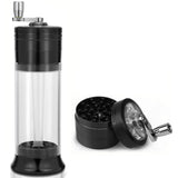 5-In-1 Rainbow Alluminum Metal Manual Spice Grinder With A Foldable Hand Crank, With Cone Londer, Multifunctional Joint Rolling Machine, Cleaning Brush, Easy To Push Button