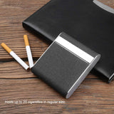 Classic Cigarette Case With Electric Lighter USB Rechargeable,  Holds 84mm Cigarettes Portable Metal Fabric Retro Cigarettes Holder Cigarette Box Christmas Gifts Ideas Father's Day Gift For Men Dad