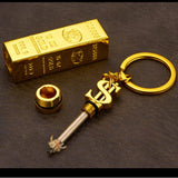 3 Pcs/Set Golden Brick Permanent Match Lighter, Reusable 10,000 Times Keychain Matches Strikers Lighters, Portable, Suitable For Outdoor Camping, Hiking, Daily Use, Father's Christmas Birthday Day Gift