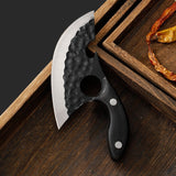2PCS Multifunctional Small Machete Set With Leather Knife Cover, Ergonomic Handle, Meat Cleaver, Boning Knife, Camping Knife, For Camping, Hiking, Barbecue, Outdoor Activities, Gifts Ideas For Men And Women