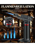 1 Stück Metall Direct Punch Windproof Welding Gun Spray Gun Aufblasbares Feuerzeug Outdoor Gas Fackel Feuerzeug für Camping Wandern BBQ Herd Küche Kochen Backen Kerze Beifuß Zigarre
