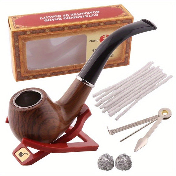 15pcs/ set Resin Tobacco Pipe Set, Good Quality Smoking Pipe with Pipe Tools Durable Cigarettes Cigar Pipes - Useful Crafts