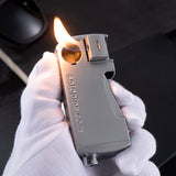 Lafagiet Pipe Lighter, 2-in-1 Refillable Gas Lighter with Leather Box