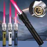 1 Pc Storm Lighter, Windproof Jet Lighter, Long Stick Jetflame Lighter, Refillable Butane Torch Lighter With Safety Lock And Adjustable Red Flame For Brulee, Candle, Barbecue, Baking, Gifts For Men (Butane Not Included).