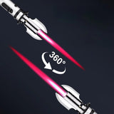 1pc Firesaber Lighter, Windproof Metal Torch Lighter With Safety Lock Adjustable Flame, Refillable Butane Gas Jet Lighter Good Helper For Candle Kitchen Outdoor Grill Camping BBQ Brulee Pudding Firework Fireplace