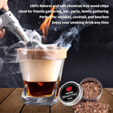 15-in-1 Cocktail Smoker Kit, Comes with 4 Flavors Wood Chips, Old Fashioned Beverage Whiskey Smoker Kit, 4pcs Stainless Steel Ice tube, Smell-proof Bag, Silicone Clip, Suitable & Best Gifts Ideas for Cocktail Enthusiasts, Men, Dad, Husband, Boss