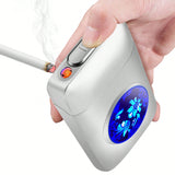 Lafagiet 19PCS Kapazität Zigarettenetui mit USB elektrisches Feuerzeug für 84mm normale Größe, LED-Bildschirm, Rose rot magnetische Art Zigarettenschachtel Lagerung Geschenke für und Frauen Cool Zigarettenhalter