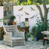 4Pcs Dragonfly Wall Decoration Outdoor Garden Fence Art Living Room Bedroom Hanging Decoration Home Crafts Gifts Wall Decoration Iron Pendant Decoration