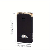 Portable Dual Flame Butane Lighter, Double Side Ignition, Left Windproof Torch Lighter, Right Refillable Gas Soft Flame Lighter Birthday Annivesary Gift Idea For Men Dad (Excluding Butane)