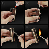 10000 Permanent Matchstick Strike Set 2 PCS/SET Matchsticks with Gift Box Permanent Lighter Matchstick Keychain Lighter Kerosene Refillable Flint Lighter, Christmas and Birthday Gifts, Father's Day Gift (excluding Fuel)