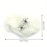 20pcs Cobwebs Decor With 40pcs Frightening Fake Spiders Haunting Webbing For Haunted House, Bar, Room, Can Covers 861 Sqft Spider Web Outdoor Halloween Transformation
