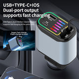 Retractable Car Charger, No Entanglement Required Fast Charging Dual USB Ports Compact Car Phone Charger With LED Light For Travel, Universal Compatible All Phones