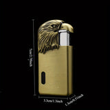 American Eagle Windproof Jet Flame & Soft Flame Lighter Refillable Butane Gas Torch Lighter Dual USE For Both Outdoor Camping Campfire Ignition Birthday Christmas Gifts For Men Women Him Her Dad Friend (No Gas)