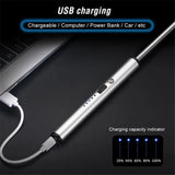 2pcs Windproof Torch Lighter USB Rechargeable Lighter, Electric Long Lighter With 360° Flexible Neck, Suitable For Candles, BBQ, Camping , Indoor & Outdoor Use