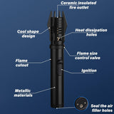 1 Pc Storm Lighter, Windproof Jet Lighter, Long Stick Jetflame Lighter, Refillable Butane Torch Lighter With Safety Lock And Adjustable Red Flame For Brulee, Candle, Barbecue, Baking, Gifts For Men (Butane Not Included).