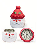 4-Layer Cute Vanilla Grinder White Santa Claus Kitchen Grinder Manual Grinder Coffee Tobacco Spices Household Good Gifts