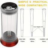 5-In-1 Rainbow Alluminum Metal Manual Spice Grinder With A Foldable Hand Crank, With Cone Londer, Multifunctional Joint Rolling Machine, Cleaning Brush, Easy To Push Button