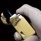 American Eagle Windproof Jet Flame & Soft Flame Lighter Refillable Butane Gas Torch Lighter Dual USE For Both Outdoor Camping Campfire Ignition Birthday Christmas Gifts For Men Women Him Her Dad Friend (No Gas)